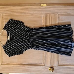 Navy and white stripped dress